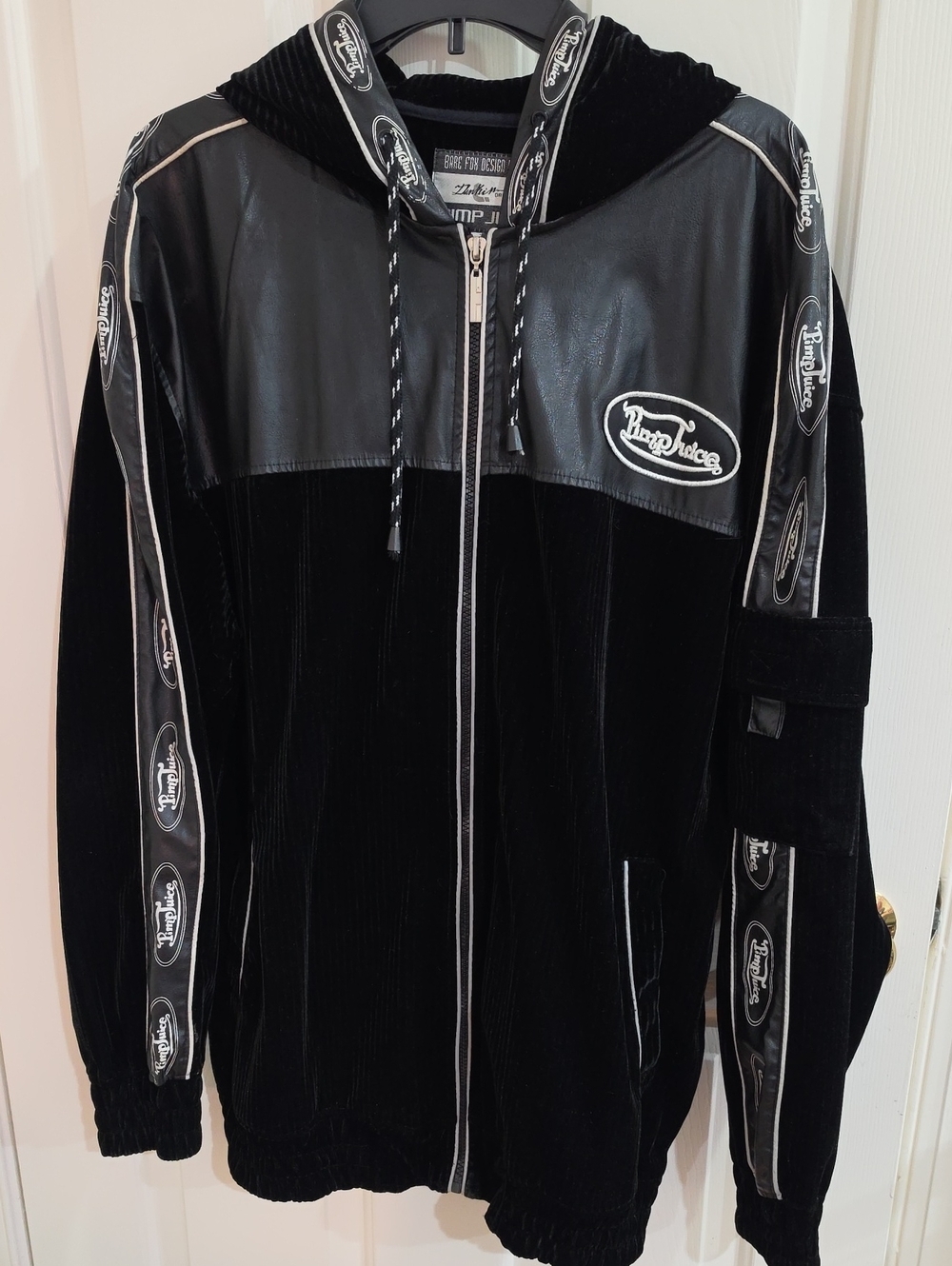 Bare Fox Pimp Juice Velour/Corduroy Track Jacket- Size L